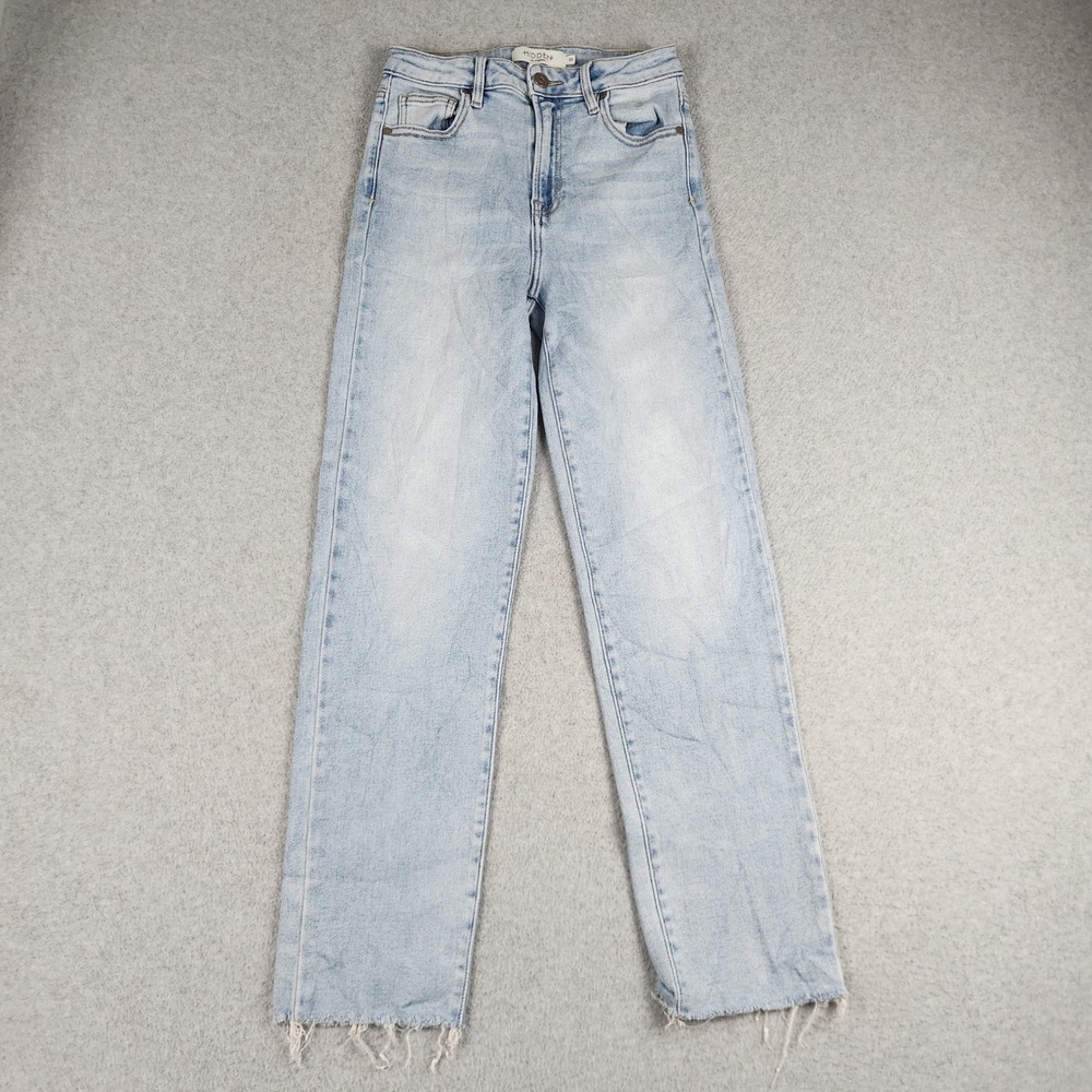 Hidden Los Angeles Jeans Womens 25 Blue Denim Medium Wash Streetwear Raw Hem